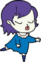 cute cartoon vampire girl drawing png