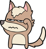 cartoon annoyed wolf drawing png