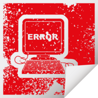 icon illustration of a computer error drawing png