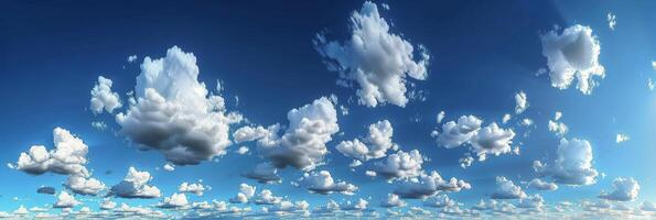 Aerial View of Cumulus Clouds on a Sunny Day photo