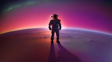 Dive into the realm of interstellar travel with astronauts landing on a new planet, exploring its vast landscapes and futuristic possibilities. video