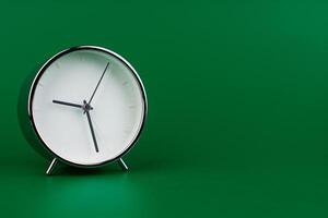 Stopping alarm clock, time concept and working with time and planning work with limited time photo