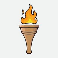 illustration Torch. design Torch. Torch Cartoon design illustration and icon for website, digital and print vector
