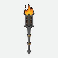 illustration Torch. design Torch. Torch Cartoon design illustration and icon for website, digital and print vector