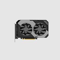 VGA Tuf GTX 1660Ti. VGA card icon isolated on grey background vector