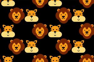 Cute animal wrapping paper seamless pattern background vector