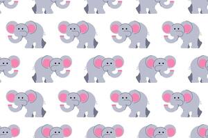 Cute animal wrapping paper seamless pattern background vector