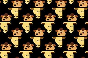 Cute animal wrapping paper seamless pattern background vector