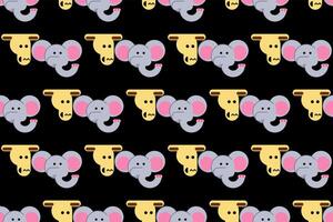 Cute animal wrapping paper seamless pattern background vector