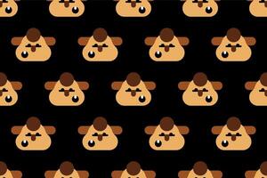 Cute animal wrapping paper seamless pattern background vector
