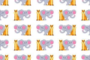 Cute animal wrapping paper seamless pattern background vector