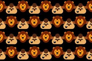 Cute animal wrapping paper seamless pattern background vector