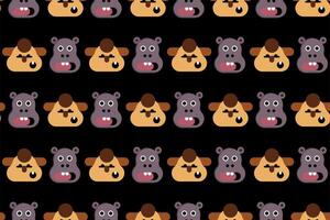 Cute animal wrapping paper seamless pattern background vector