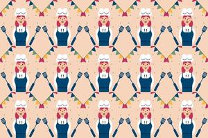 People seamless pattern background illustration vector