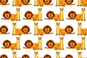 Cute animal wrapping paper seamless pattern background vector