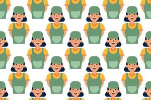 People seamless pattern background illustration vector