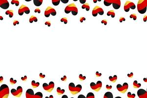German flag background bunting confetti frame border with copy space. vector