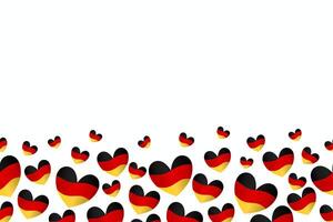 German flag background bunting confetti frame border with copy space. vector