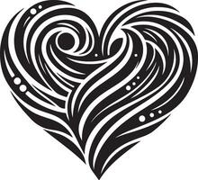 a blue heart with a bird inside vector