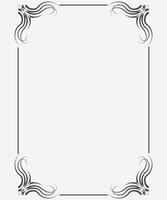 frame of calligraphic ornamental border vector