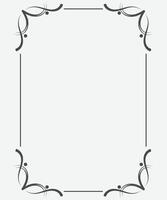 frame of calligraphic ornamental border vector