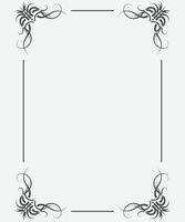 frame of calligraphic ornamental border vector