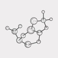 Atom molecule particle sketch vector