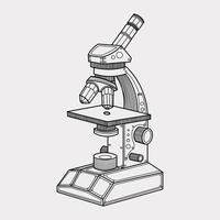 Laboratory microscope science tool vector