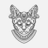 Ancient egypt mythology anubis tattoo vector