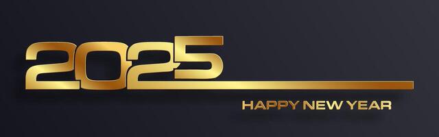 Happy New Year 2025, festive pattern on color background vector