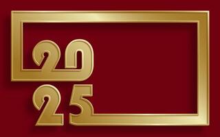Happy New Year 2025, festive pattern on color background vector