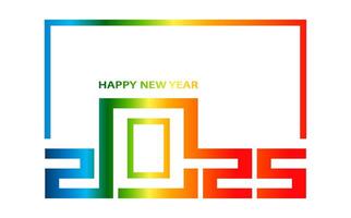 Happy New Year 2025, festive pattern on color background vector
