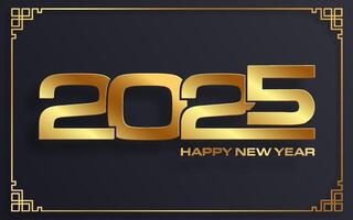 Happy New Year 2025, festive pattern on color background vector