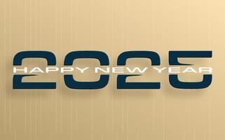 Happy New Year 2025, festive pattern on color background vector