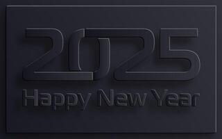 Happy New Year 2025, festive pattern on color background vector