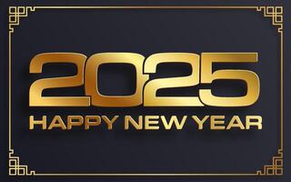 Happy New Year 2025, festive pattern on color background vector