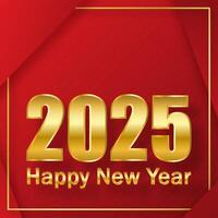 Happy New Year 2025, festive pattern on color background vector