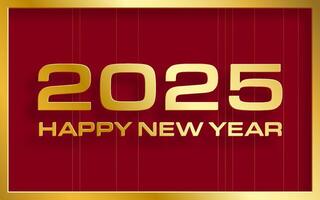 Happy New Year 2025, festive pattern on color background vector