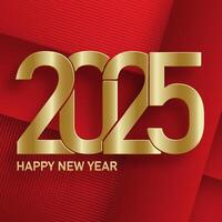 Happy New Year 2025, festive pattern on color background vector