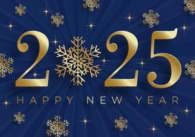 Happy New Year 2025, festive pattern on color background vector