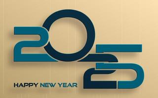 Happy New Year 2025, festive pattern on color background vector