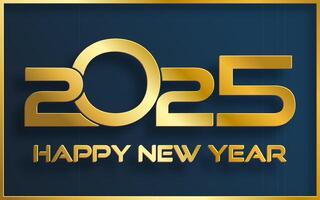 Happy New Year 2025, festive pattern on color background vector