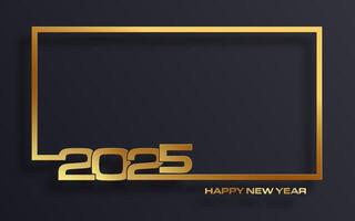 Happy New Year 2025, festive pattern on color background vector