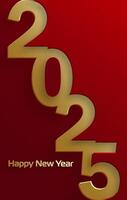 Happy New Year 2025, festive pattern on color background vector