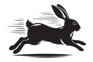 A silhouette of a Rabbit in style. vector