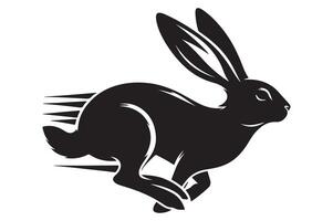 A silhouette of a Rabbit in style. vector
