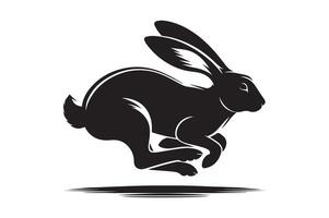 A silhouette of a Rabbit in style. vector