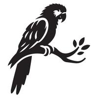 Parrot a Silhouette style white background vector