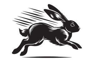 A silhouette of a Rabbit in style. vector