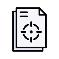 Mission Statement Icon Purposeful Design in Flat Line Color Style vector